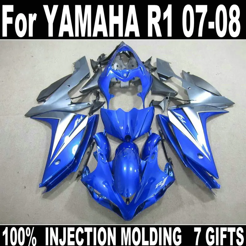 Bodywork kit for Yamaha injection molding fairing YZF R1 07 08 metallic blue black motorcycle fairings set YZFR1 2007 2008 BD18
Bodywork kit for Yamaha injection molding fairing YZF R1 07 08 metallic blue black motorcycle fairings set YZFR1 2007 2008 BD18