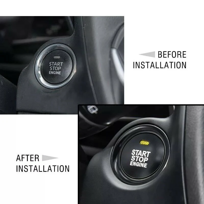 auto replacement Car Engine Start Stop Button Cover Trim Ring decorative ring cover For Mazda 3 Axela CX-3 CX-4 CX-5 |