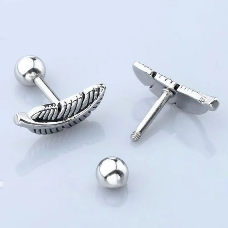 2x Stainless Steel Feather Barbell Ear Cartilage Helix Stud Bar Earring Piercing For Women Gold Black
2x Stainless Steel Feather Barbell Ear Cartilage Helix Stud Bar Earring Piercing For Women Gold Black
