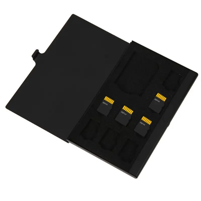 9 in 1 Portable Menmory Card Case Monolayer Aluminum 1SD+ 8TF Micro SD Card Storage Case Holder Memory Card Holder Protector Box
9 in 1 Portable Menmory Card Case Monolayer Aluminum 1SD+ 8TF Micro SD Card Storage Case Holder Memory Card Holder Protector Box