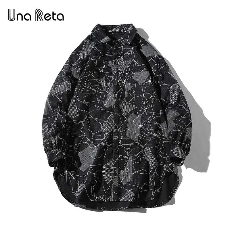 Una Reta Men Shirt Autumn and Spring New Brand Hip-Hop Retro Lapel Shirt Men Fashion Streetwear Geometric Single Breasted Shirts
Una Reta Men Shirt Autumn and Spring New Brand Hip-Hop Retro Lapel Shirt Men Fashion Streetwear Geometric Single Breasted Shirts
