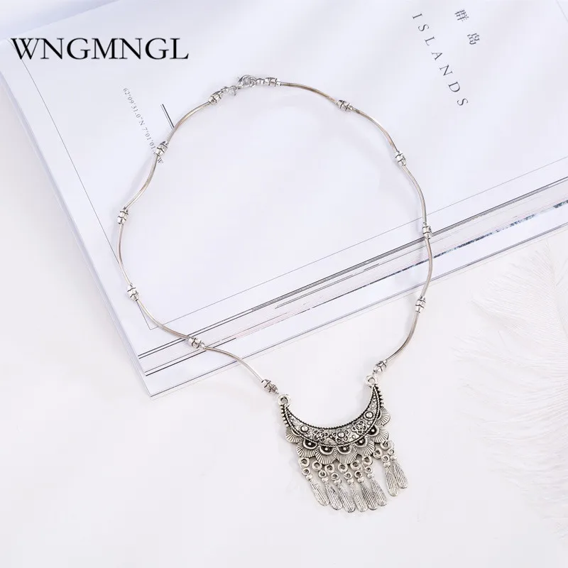 WNGMNGL 2018 New Vintage Enthic Antique Sliver Color Geometric Tassel Pendant Necklace For Women Charm Sweater Fashion Jewelry
WNGMNGL 2018 New Vintage Enthic Antique Sliver Color Geometric Tassel Pendant Necklace For Women Charm Sweater Fashion Jewelry