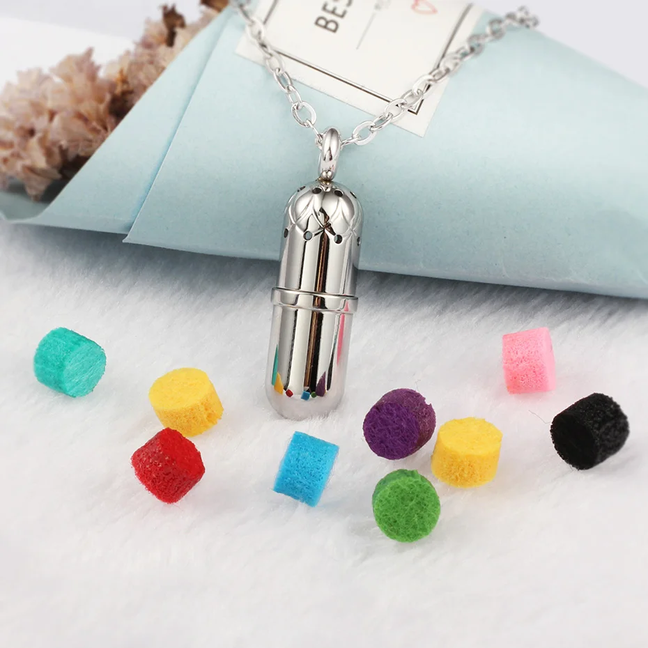 Капсулы в форме таблетки бриллиантовое ожерелье эфирные масла диффузор кулон