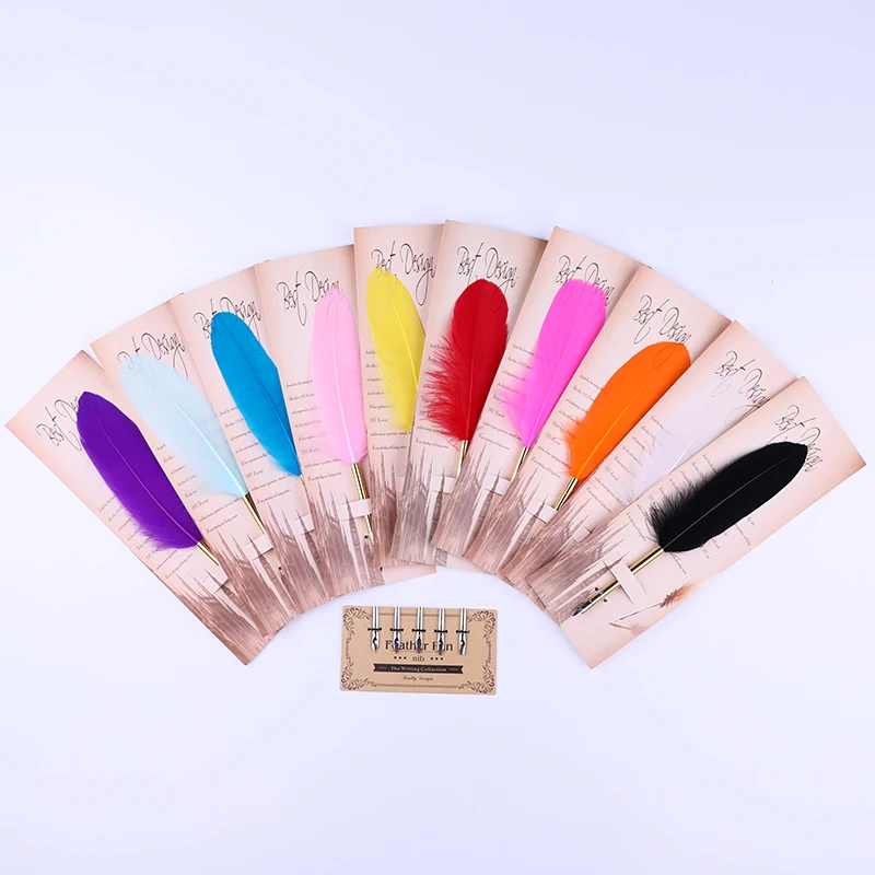 1 Set Feather Dip Fountain Pen Chancery Quill Oblique Pens +5pcs Nib Carved Metal for Fancy Font Calligraphy a Vintage Pen 2018
1 Set Feather Dip Fountain Pen Chancery Quill Oblique Pens +5pcs Nib Carved Metal for Fancy Font Calligraphy a Vintage Pen 2018
