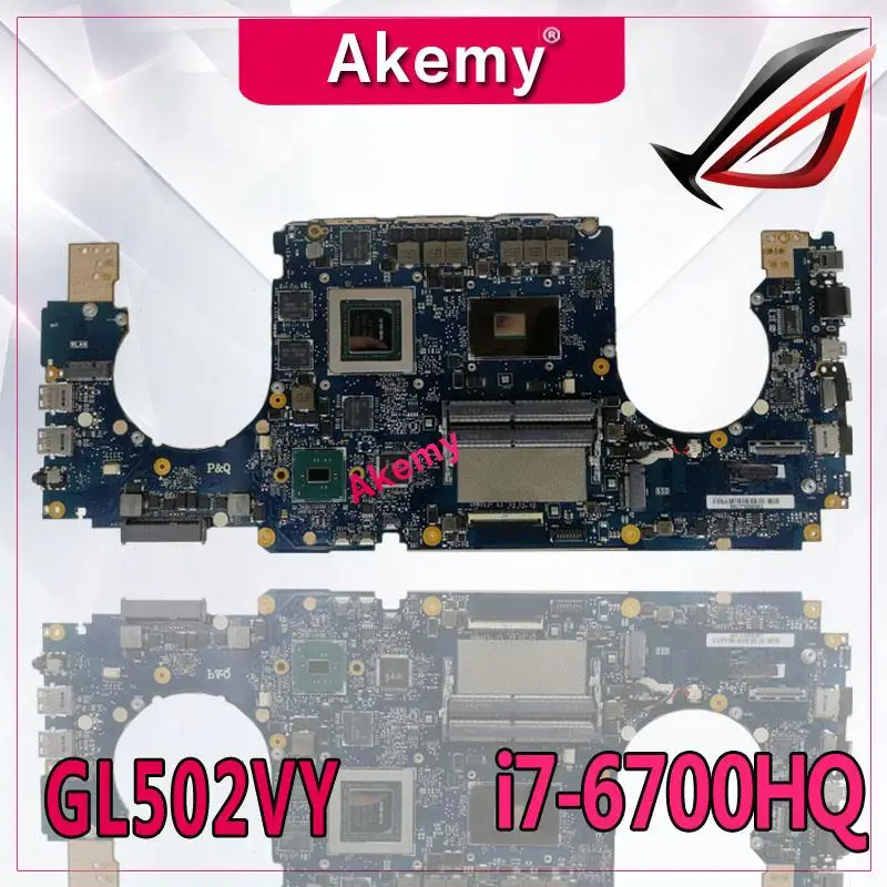 Akemy i7-6700HQ GL502VY Motherboard GTX980M/4GB For Asus GL502 GL502V GL502VY Laptop Mainboard Motherboard test 100% OK
Akemy i7-6700HQ GL502VY Motherboard GTX980M/4GB For Asus GL502 GL502V GL502VY Laptop Mainboard Motherboard test 100% OK