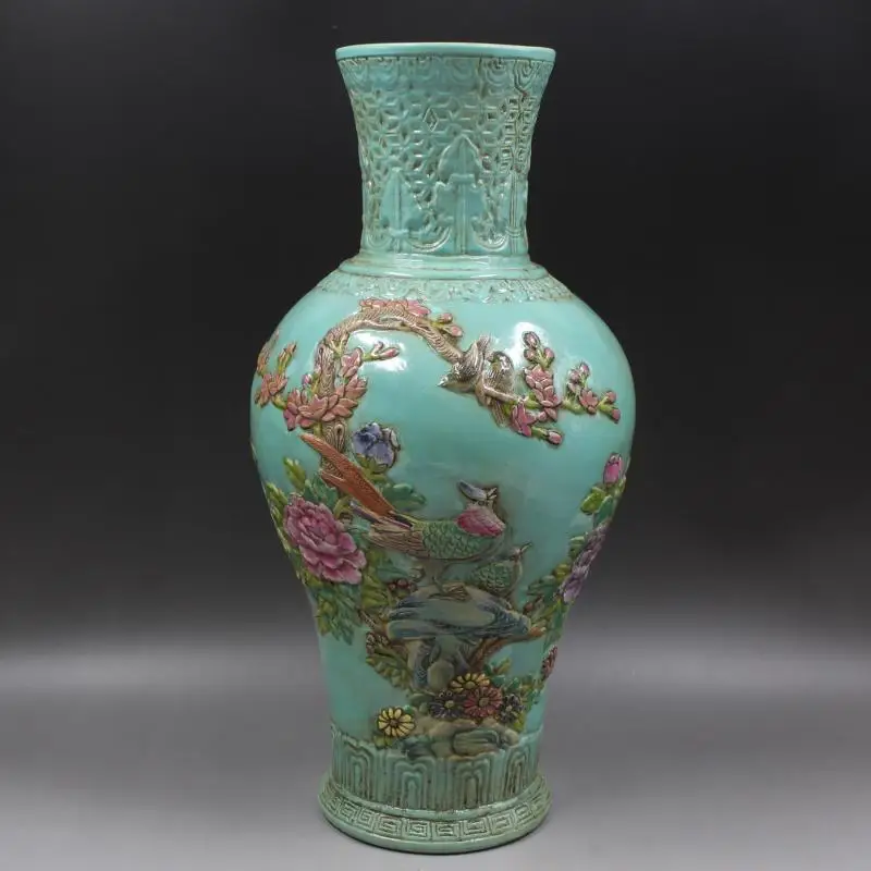 Antique QingDynasty porcelain vase,Green floating engraved pastel bottle ,Handicrafts,best collection&adornment, Free shipping
Antique QingDynasty porcelain vase,Green floating engraved pastel bottle ,Handicrafts,best collection&adornment, Free shipping