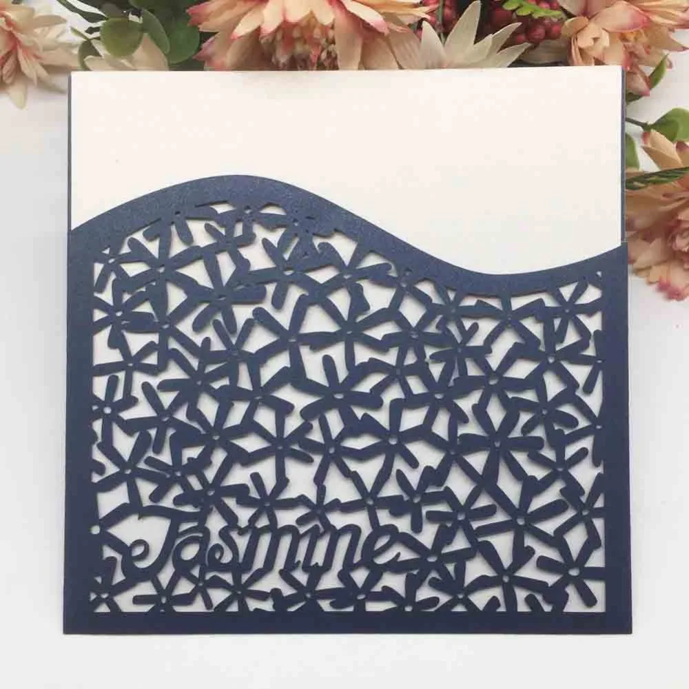 100pcs/lot Laser Cut Hollow Out Wedding Invitations Card Customizable Pocket Design Birthday Party Invitations Card
100pcs/lot Laser Cut Hollow Out Wedding Invitations Card Customizable Pocket Design Birthday Party Invitations Card