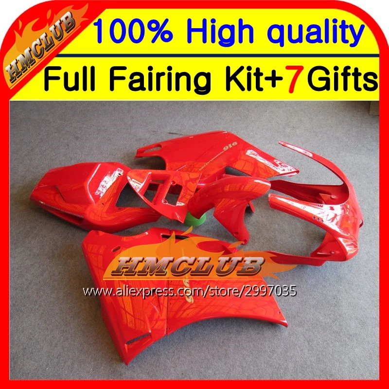Body For DUCATI 96 97 98 99 00 01 02 748 916 996 998 ALL Red 1996 1997 1998 2000 2001 2002 5HM67 ALL Gloss red 96-02 Fairings
Body For DUCATI 96 97 98 99 00 01 02 748 916 996 998 ALL Red 1996 1997 1998 2000 2001 2002 5HM67 ALL Gloss red 96-02 Fairings