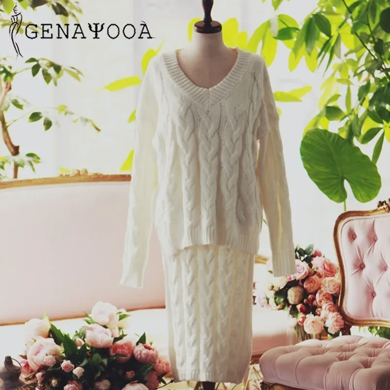 Genayooa Women Two Piece Dress Set V Neck Sweater Dress With Autumn Winter Sweater Women Pullovers Women Two Piece Suit Sets
Genayooa Women Two Piece Dress Set V Neck Sweater Dress With Autumn Winter Sweater Women Pullovers Women Two Piece Suit Sets