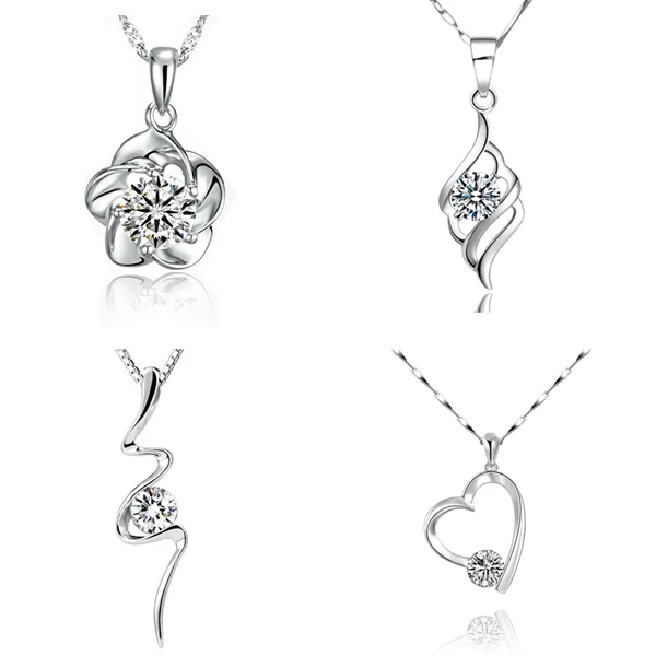 Hot Fashion Women 4 Style silver color Cubic Zircoina Pendant Necklace Cheap High Quality Short Necklaces&Pendant
Hot Fashion Women 4 Style silver color Cubic Zircoina Pendant Necklace Cheap High Quality Short Necklaces&Pendant