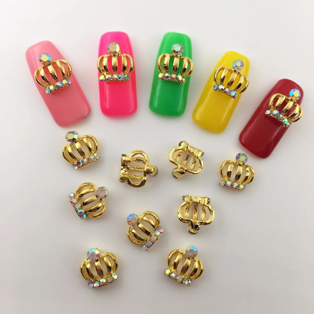 LEAMX 10pcs/pack 3D Nail Jewelry Gold Crown Rhinestone Decoration Metal ornament Nails Art hollow out Design Nail Accessories
LEAMX 10pcs/pack 3D Nail Jewelry Gold Crown Rhinestone Decoration Metal ornament Nails Art hollow out Design Nail Accessories