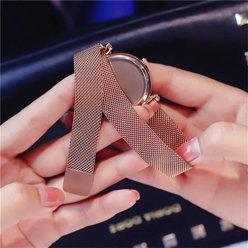 Charming Purple Geometric Surface Women Watches Starry Sky Fashion Magnetic Buckle Strap Ladies Wristwatches Female Quartz Clock
Charming Purple Geometric Surface Women Watches Starry Sky Fashion Magnetic Buckle Strap Ladies Wristwatches Female Quartz Clock