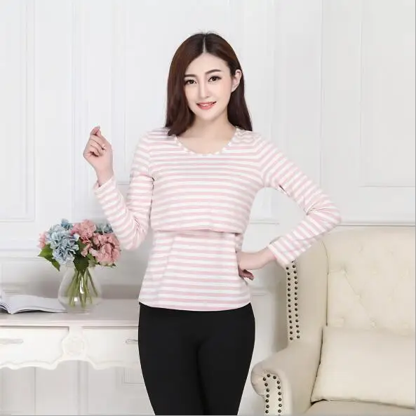 Fdfklak Spring Summer Maternity Clothes For Pregnant Women Long Sleeve Cotton Striped Pregnancy Shirt Nursing Clothes M-XXL F333
Fdfklak Spring Summer Maternity Clothes For Pregnant Women Long Sleeve Cotton Striped Pregnancy Shirt Nursing Clothes M-XXL F333