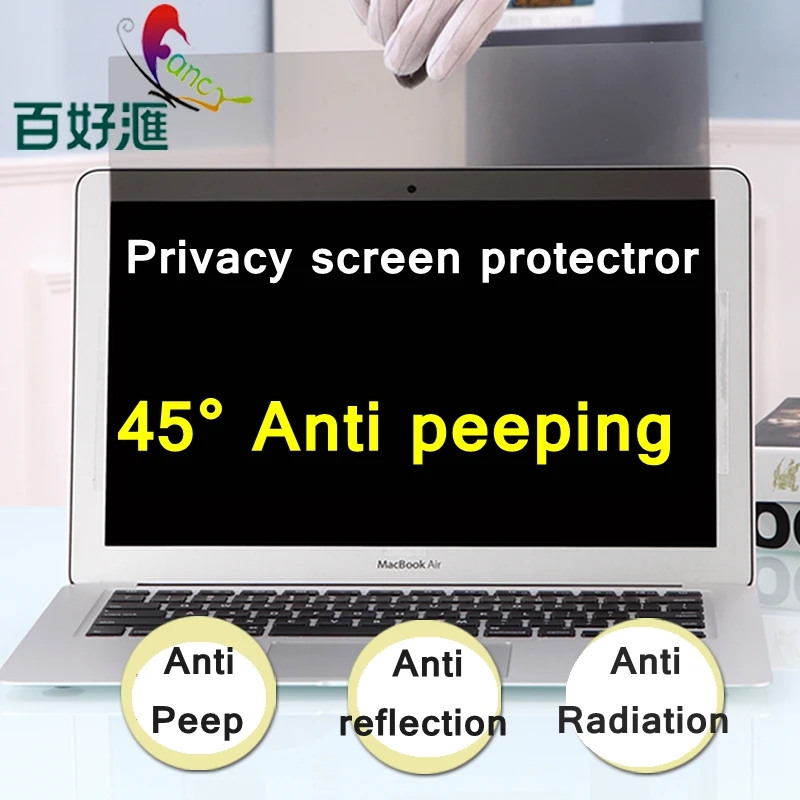 12.1"(16:10) size 261x164mm Desktop Laptop computer privacy screen protector privacy window film Peep-proof protection film
12.1"(16:10) size 261x164mm Desktop Laptop computer privacy screen protector privacy window film Peep-proof protection film
