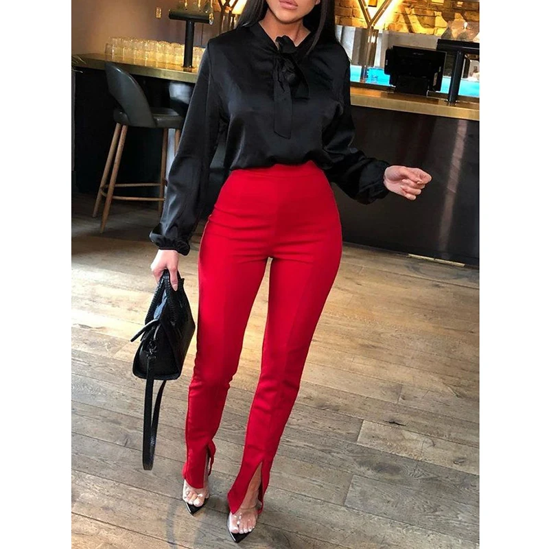 Plus Size Front Slit Leg Pencil Pants Elegant Office Workwear Tight Skinny Pantalon Femme
Plus Size Front Slit Leg Pencil Pants Elegant Office Workwear Tight Skinny Pantalon Femme