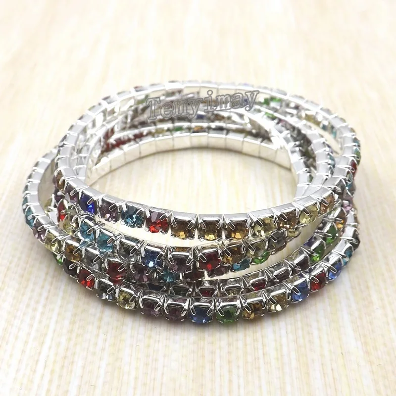 Free Shipping One Tier Multicolor Crystal Stretchy Bangle Rhinestone Bracelets Wholesale 50pcs
Free Shipping One Tier Multicolor Crystal Stretchy Bangle Rhinestone Bracelets Wholesale 50pcs