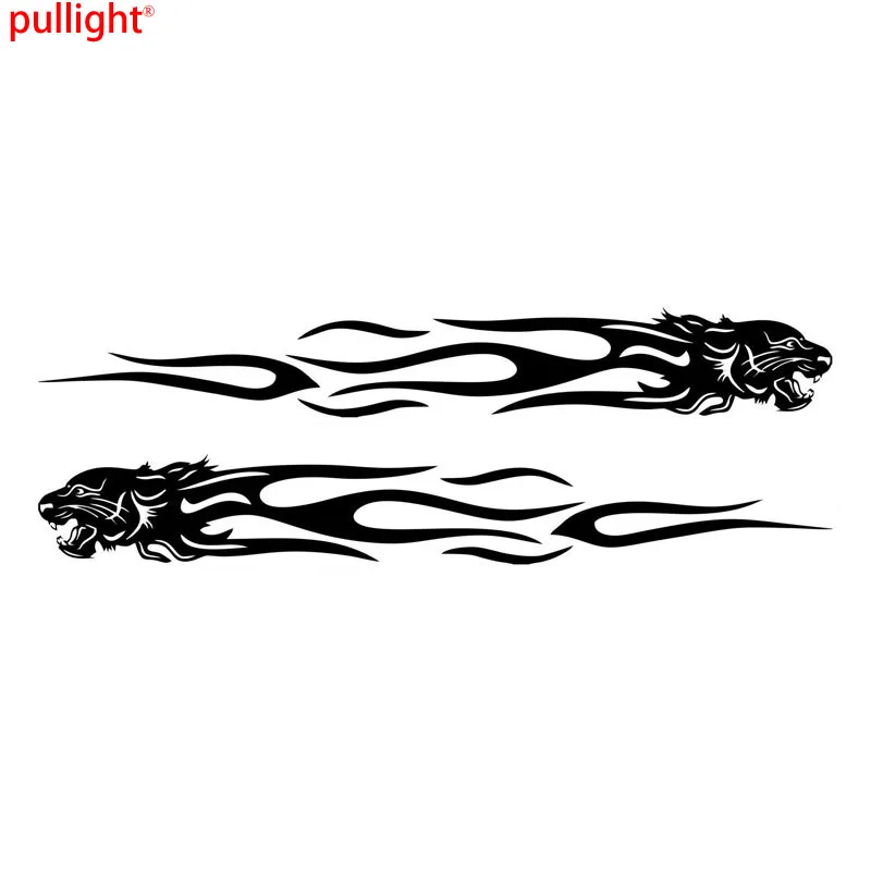 

Tiger Flame Car Stickers waterproof Vinyl Decal Handsome And Cool Motorcycle SUVs Bumper Laptop Car Styling