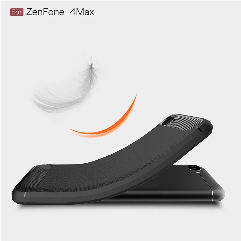 Romiky матовый Силиконовый чехол для Asus Zenfone 4 Max zc520kl Мягкие TPU углерода Волокно