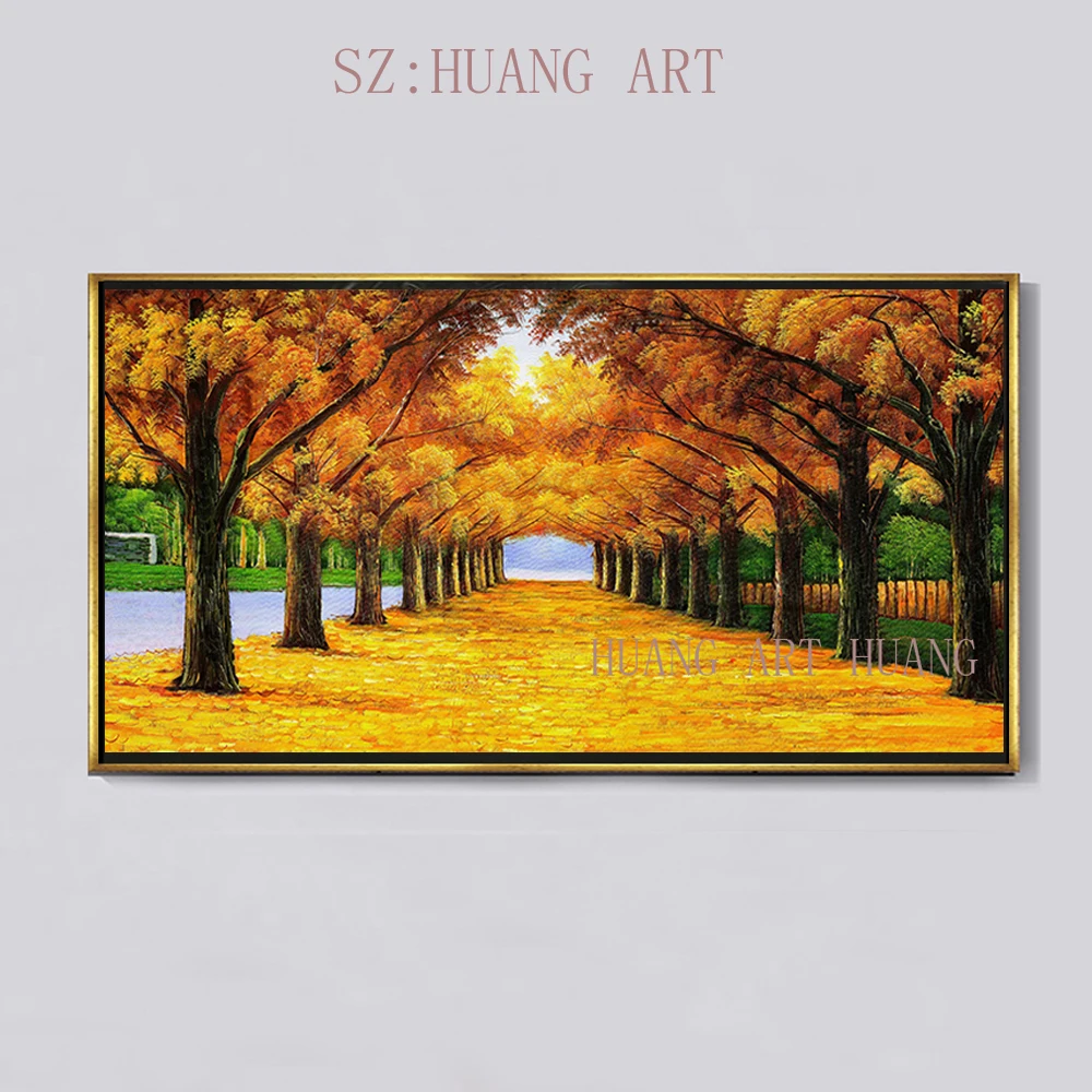 Selling original landscape oil painting rich golden avenue tree of autumn Jin Jing decorated hall hotel office sofa
Selling original landscape oil painting rich golden avenue tree of autumn Jin Jing decorated hall hotel office sofa