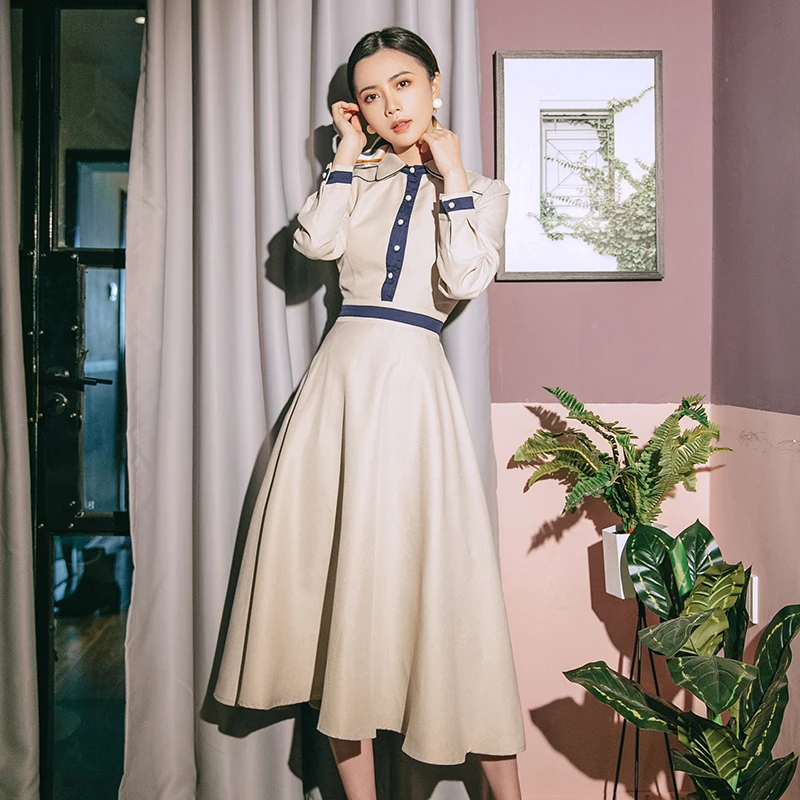 Spring/autumn Women's Vintage Art Audrey Hepburn Vintage England Style Slim Dress Sweet Lady Mid-length Women's Party Dress
Spring/autumn Women's Vintage Art Audrey Hepburn Vintage England Style Slim Dress Sweet Lady Mid-length Women's Party Dress
