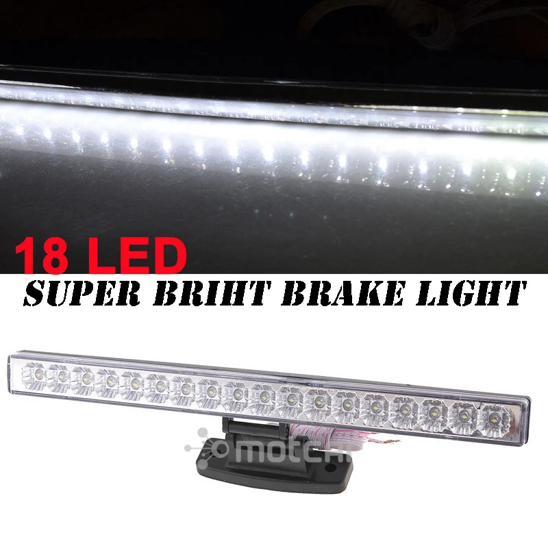 Universal Fit Auto White Warning Lamp 33cm Car Brake Tail Light Super Bright 18LED DC 12V Third 3RD High Mount Stop Brake Lamp
Universal Fit Auto White Warning Lamp 33cm Car Brake Tail Light Super Bright 18LED DC 12V Third 3RD High Mount Stop Brake Lamp