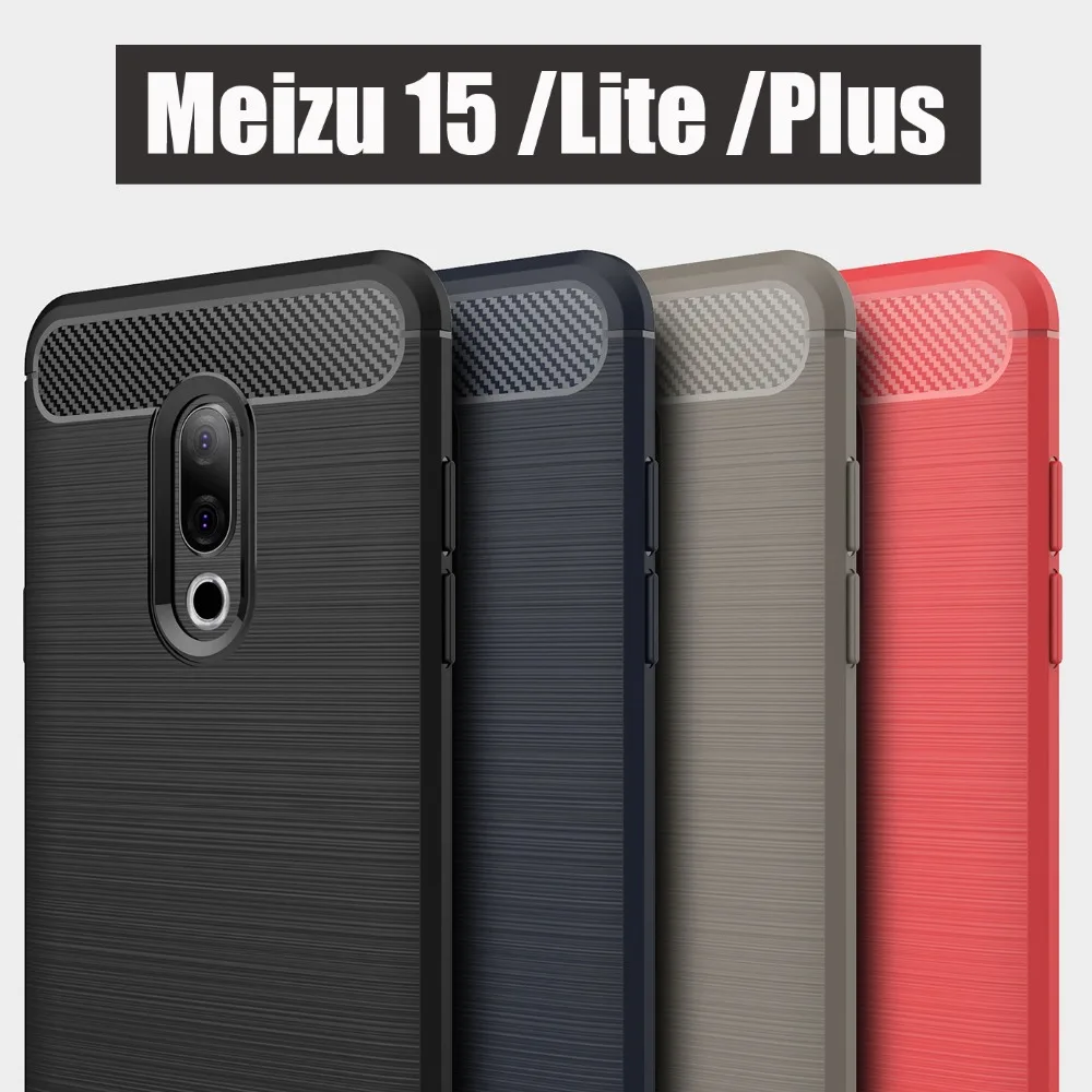 Чехол из углеродного волокна для Meizu 15 Lite 2018 лучший чехол с матовой текстурой