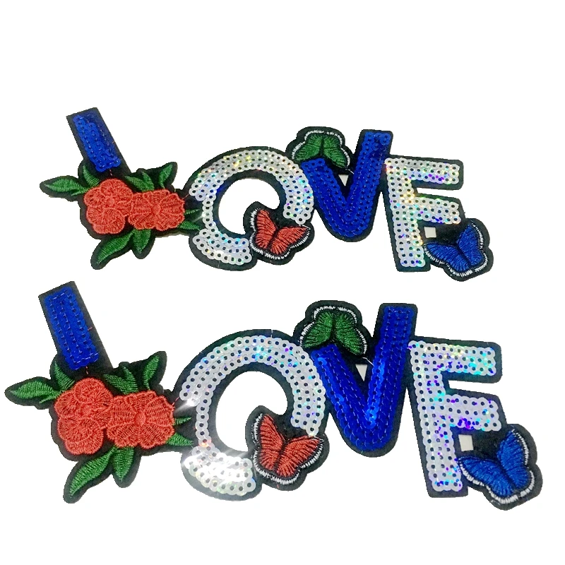 2pcs Flower LOVE Sequined Patches For Clothing Iron On Patches Clothes 18.5*8.5cm DIY Embroidery Sewing Paste Decoration
2pcs Flower LOVE Sequined Patches For Clothing Iron On Patches Clothes 18.5*8.5cm DIY Embroidery Sewing Paste Decoration