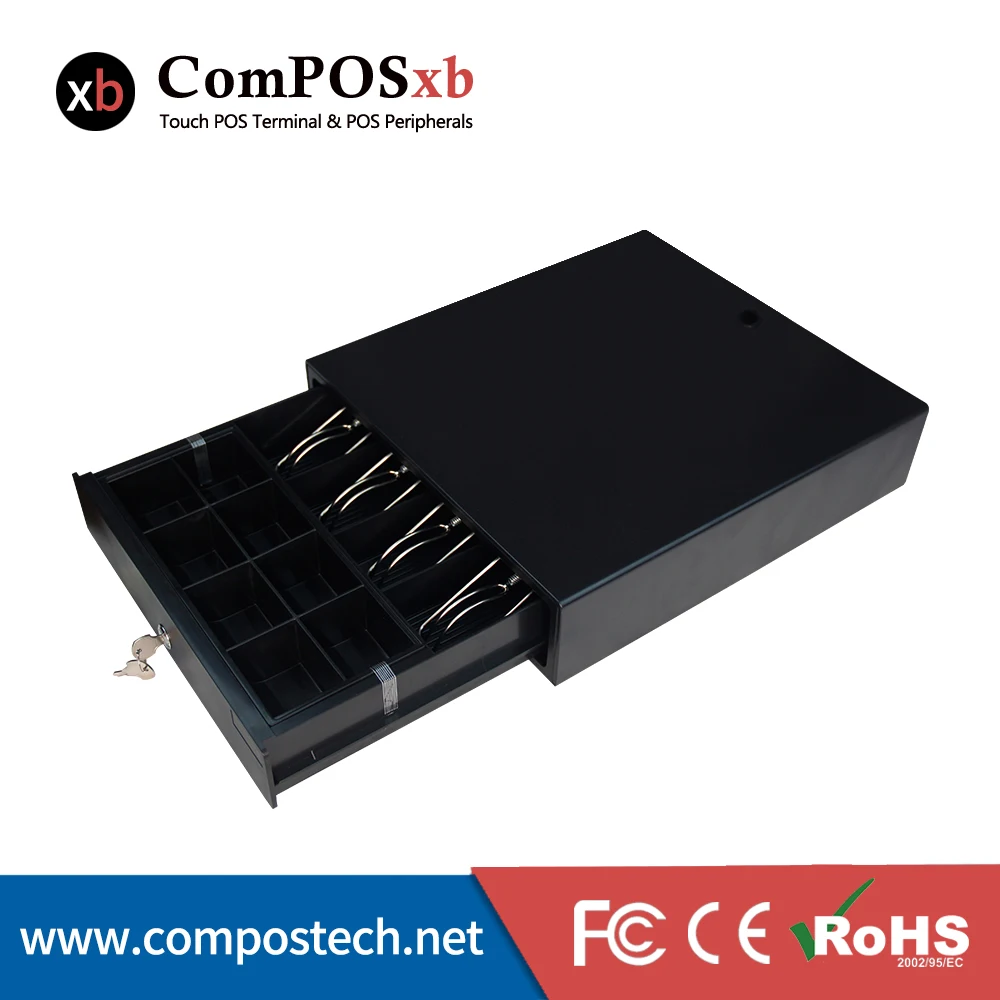 ComPOSxb Three Position Lock POS Cash Drawer with RJ11 Interface Cash Register 4 Bill 8 Coin for Supermarket
ComPOSxb Three Position Lock POS Cash Drawer with RJ11 Interface Cash Register 4 Bill 8 Coin for Supermarket