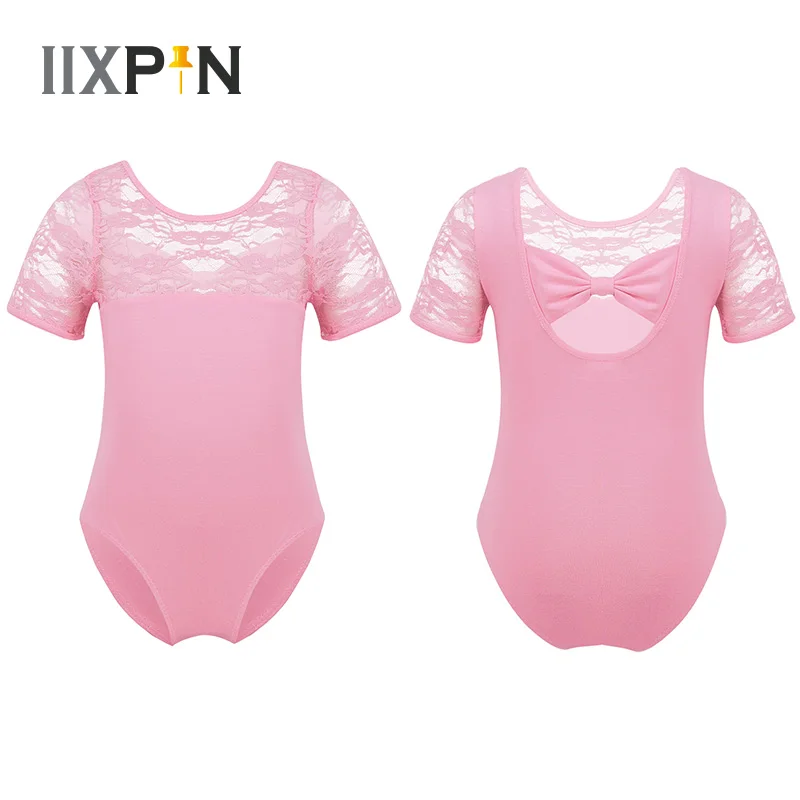 IIXPIN Girls Ballet Leotard For Dance Classes Short Sleeve Lace Neck Leotard with Bow Back Soft Cotton Gymnastics Leotard Ballet
IIXPIN Girls Ballet Leotard For Dance Classes Short Sleeve Lace Neck Leotard with Bow Back Soft Cotton Gymnastics Leotard Ballet