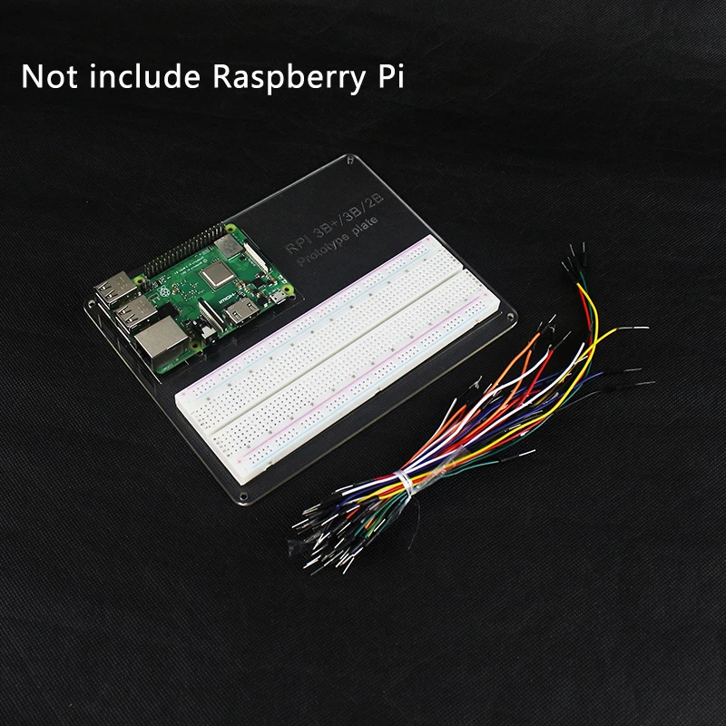 Raspberry Pi 4B/3B +/3B Монтажная пластина, прототип, экспериментальная пластина, акриловая плата + искусственная 800 точечная макетная плата + 65 шт. каб...
Raspberry Pi 4B/3B +/3B Монтажная пластина, прототип, экспериментальная пластина, акриловая плата + искусственная 800 точечная макетная плата + 65 шт. каб...