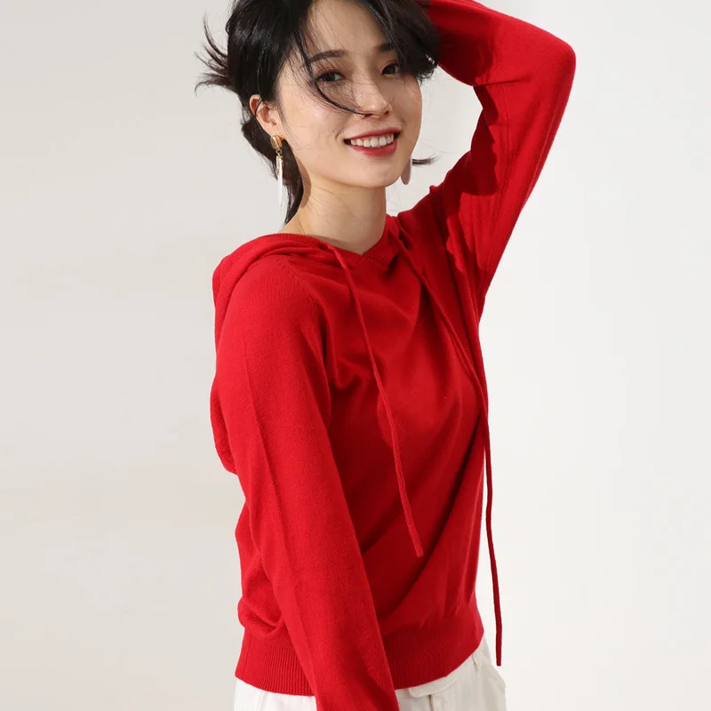 2018 Autumn Hoodies Women Casual Cashmere Blend Long Sleeve Solid Color Pullovers Knitted High Quality Sweatshirts | Женская одежда