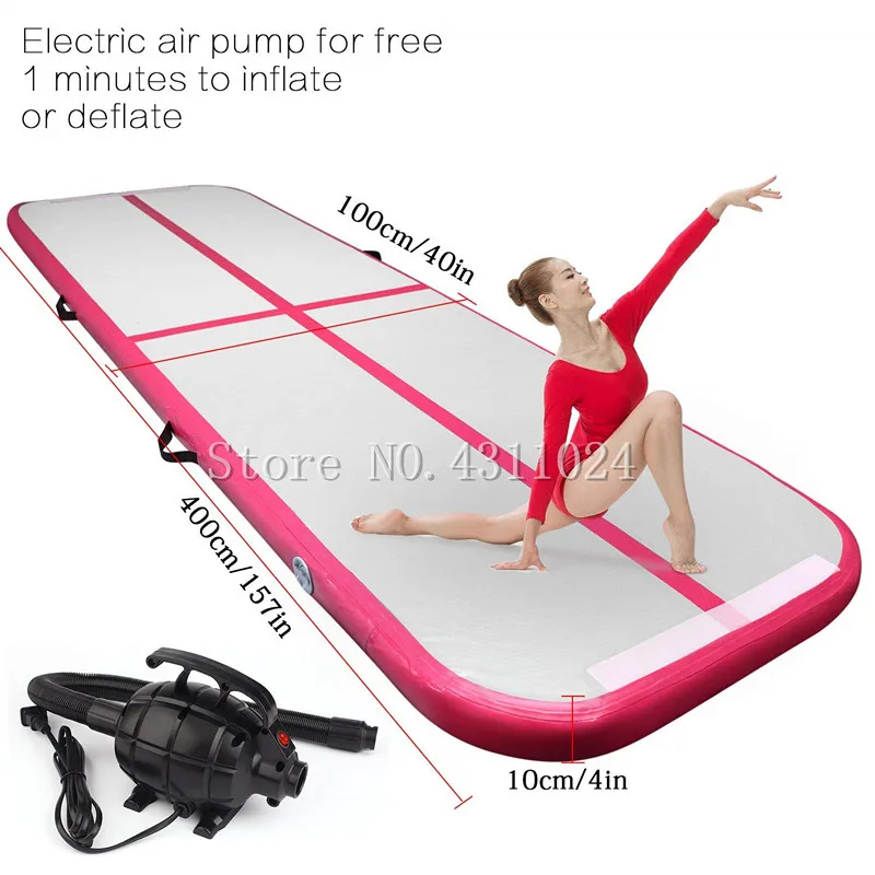 Free Shipping Inflatable Gymnastic Air Track Tumbling Mat 4x1x0.1m Air Track Floor Mats with Pump for Home Use, Cheerleading
Free Shipping Inflatable Gymnastic Air Track Tumbling Mat 4x1x0.1m Air Track Floor Mats with Pump for Home Use, Cheerleading