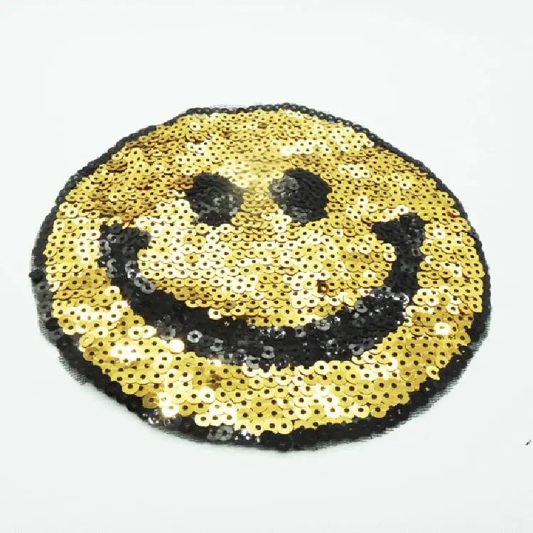 Factory direct sales of Sequin embroidered round smile sequins cloth fashion clothing patch decals clothing accessories
Factory direct sales of Sequin embroidered round smile sequins cloth fashion clothing patch decals clothing accessories