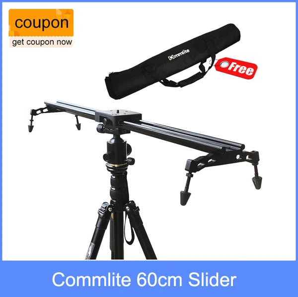 

New Professional Portable Commlite 60cm / 24" Sliding-pad Video Camera Track Slider Dolly Stabilizer System for DSLR Camcorders