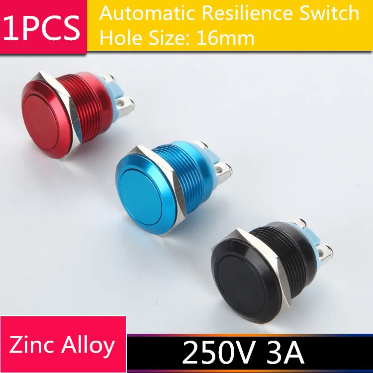 1PCS YT1862 Hole Size 16mm Metal Automatic Resilience Switch Automatic Resetting 5 Colors Flat Switch 250V 3A Zinc Alloy
1PCS YT1862 Hole Size 16mm Metal Automatic Resilience Switch Automatic Resetting 5 Colors Flat Switch 250V 3A Zinc Alloy