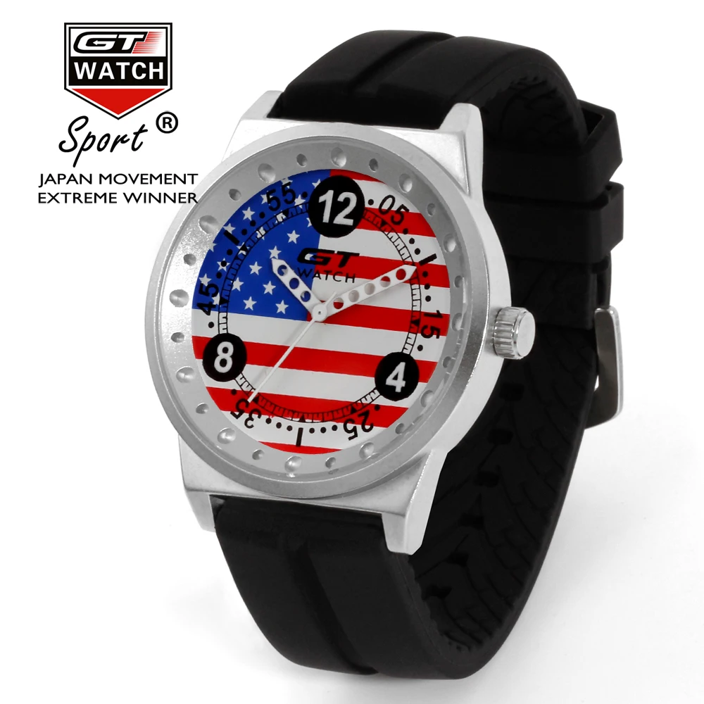 GT Watch Top Brand Sport Watch Men Silicone Strap Quartz-Watch German Flag F1 Watches Male Wristwatches Clock relogio maculino
GT Watch Top Brand Sport Watch Men Silicone Strap Quartz-Watch German Flag F1 Watches Male Wristwatches Clock relogio maculino