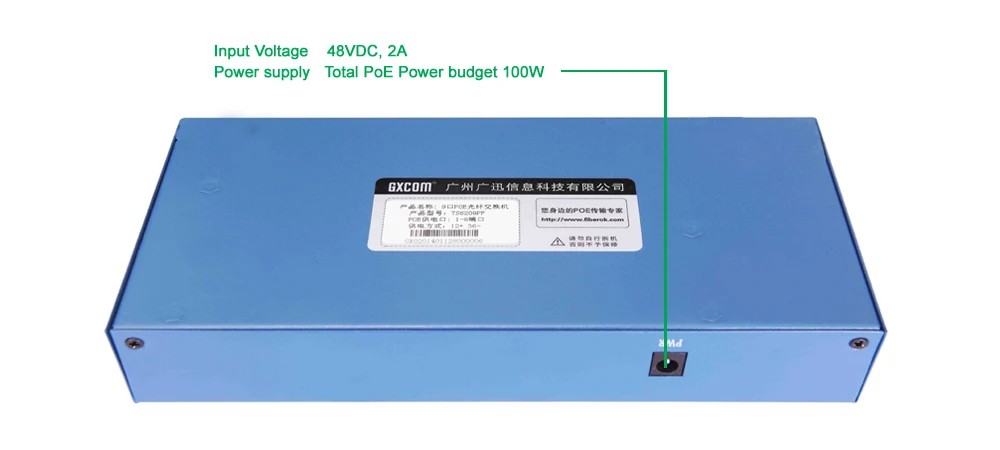 Коммутатор POE с 9 портами и 8 синий корпус 100 Вт источник питания ce fcc | Компьютеры