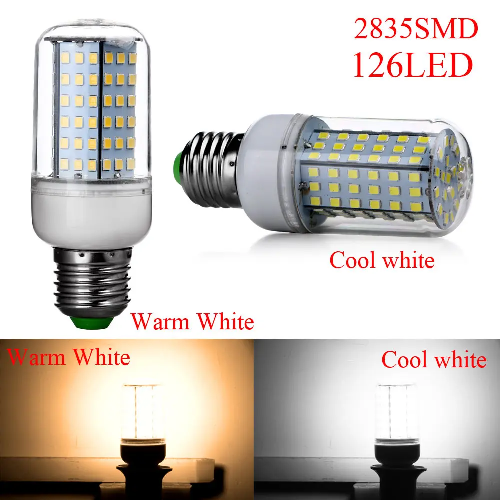 SMD 2835 E27 102 126 LED bulb lamp 220V Cool White /Warm White Corn Light Chandelier candle spotlight christmas lights
SMD 2835 E27 102 126 LED bulb lamp 220V Cool White /Warm White Corn Light Chandelier candle spotlight christmas lights