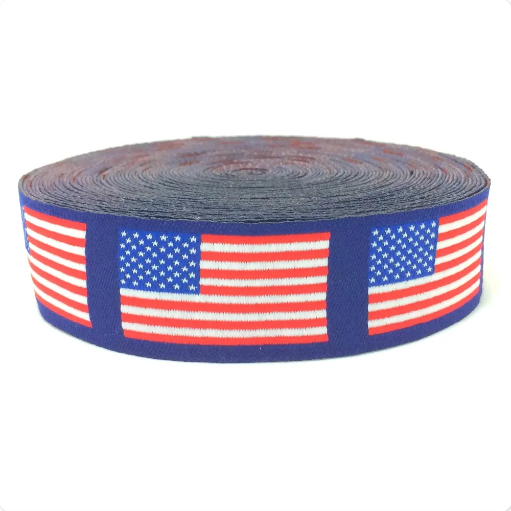 2016 NEW wholesale 1" 25mm 10yard/lots 100% Polyester Woven Jacquard Ribbon For Dog Collar with blue American flag
2016 NEW wholesale 1" 25mm 10yard/lots 100% Polyester Woven Jacquard Ribbon For Dog Collar with blue American flag