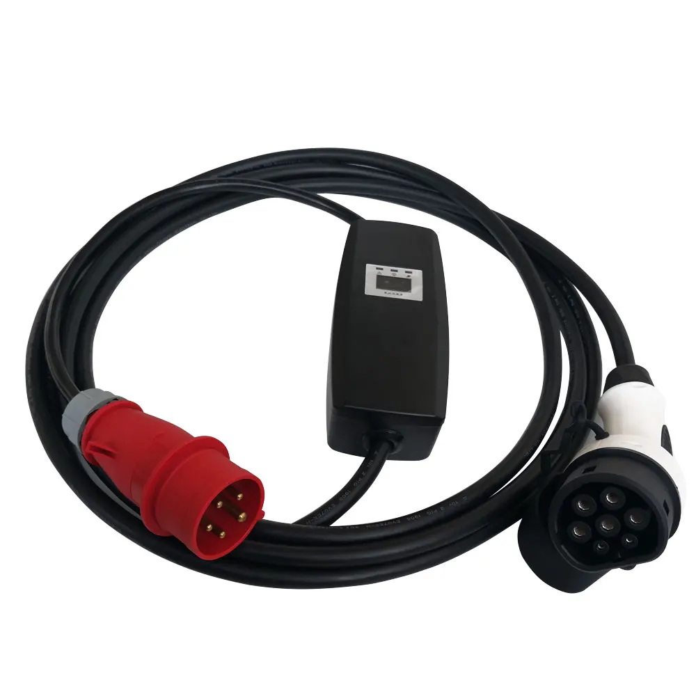 Зарядное устройство Khons EVSE для электромобиля автомобиля с красной вилкой CEE 8A 10A 16A