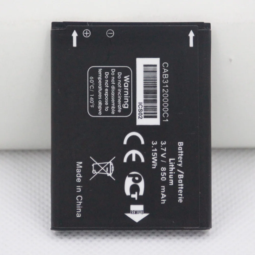ISUNOO 2pcs/Lot CAB3120000C1 Battery For Alcatel One Touch 768 OT888A OT880A 850mAh Phone Battery
ISUNOO 2pcs/Lot CAB3120000C1 Battery For Alcatel One Touch 768 OT888A OT880A 850mAh Phone Battery