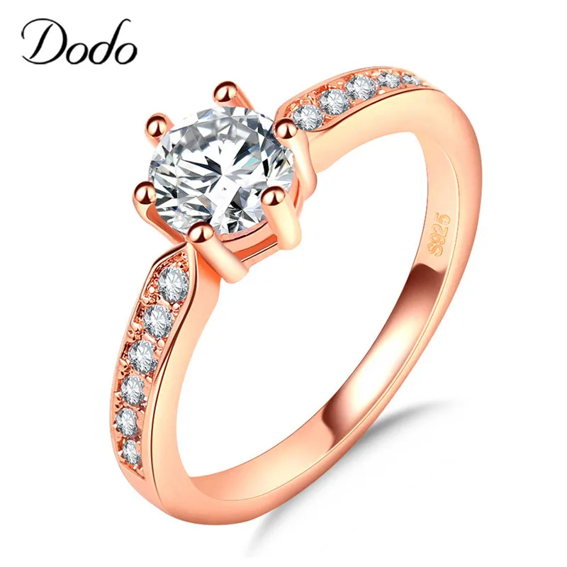 DODO Винтажное кольцо цвета розового золота с AAA кристаллами anillos Ювелирное