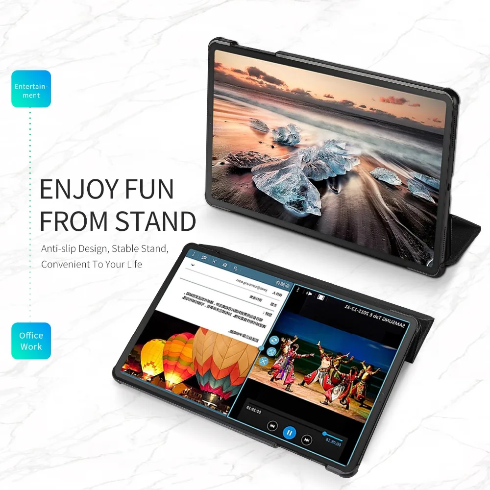 Флип-чехол из искусственной кожи для Samsung Galaxy TAB S5e Wi-Fi T720C T720N чехол-книжка с