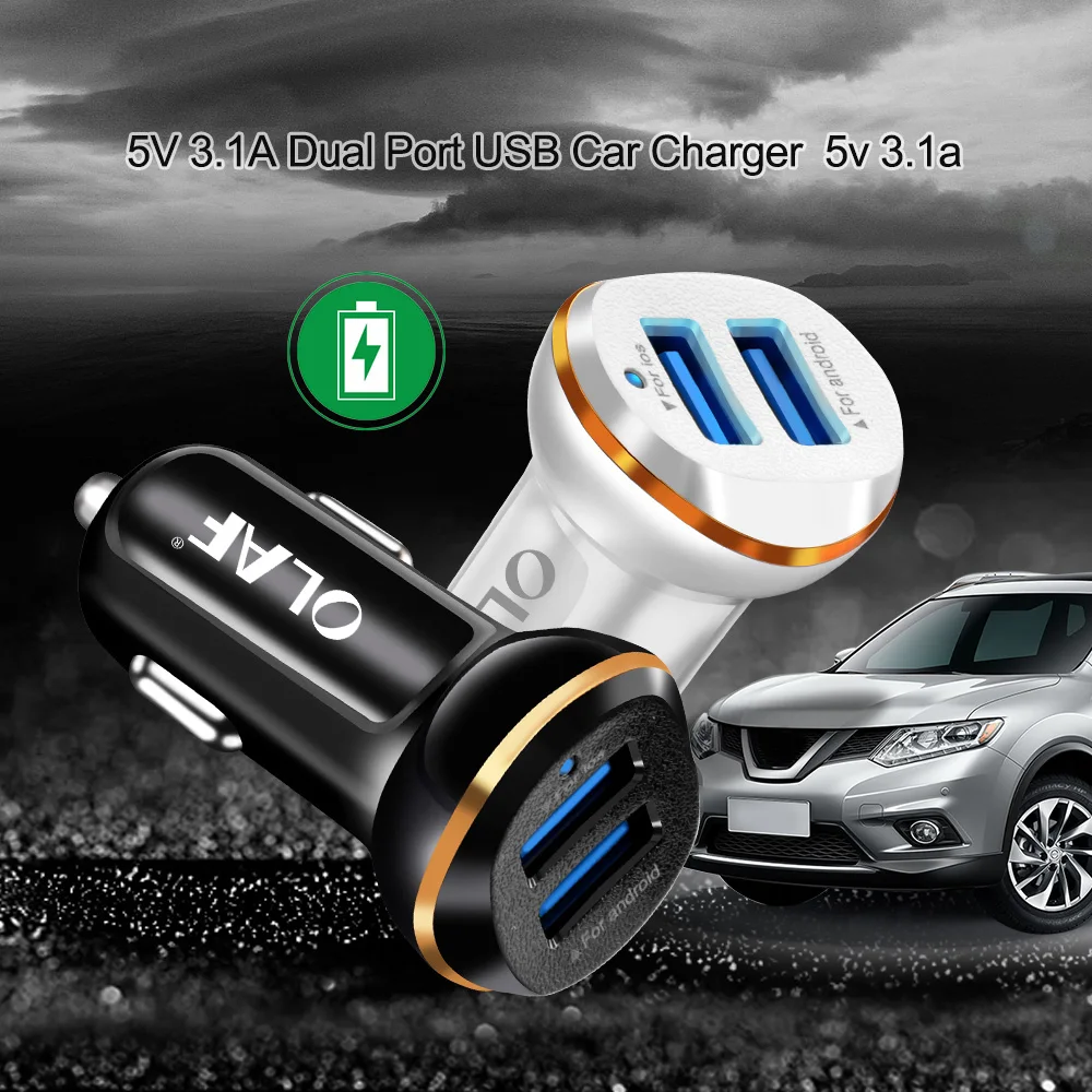 Olaf 5V 2.4A Dual USB Car Charger For Phone Mobile iPhone Samsung Fast Adapter Tablets | Мобильные телефоны и аксессуары