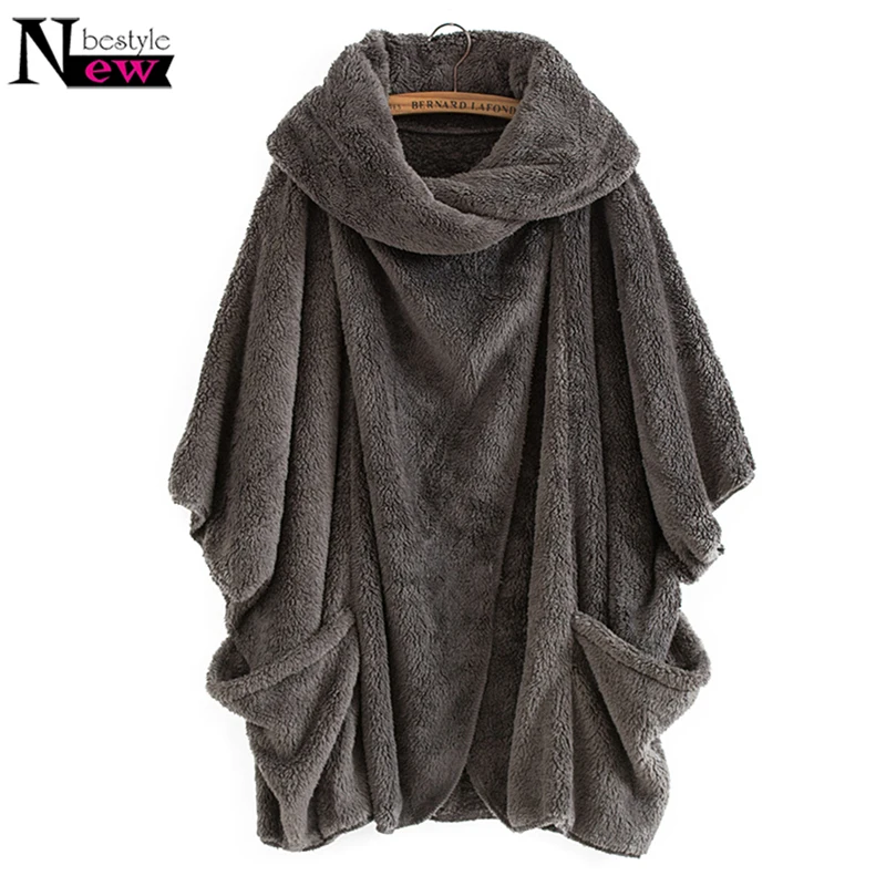 2019 Winter Coat Women Batwing Sleeve Loose Cape Coat High Collar Cardigan Two Sides Lamb Wool Coat Women Jackets Dropshipping
2019 Winter Coat Women Batwing Sleeve Loose Cape Coat High Collar Cardigan Two Sides Lamb Wool Coat Women Jackets Dropshipping
