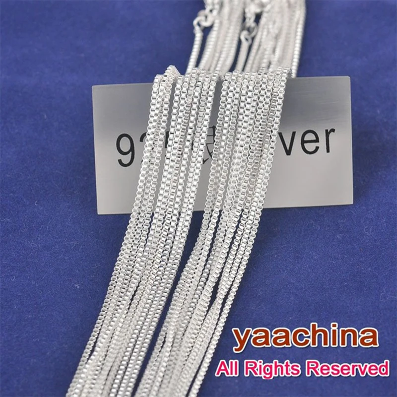 Fast Shipping Fashion 925 Sterling Silver 10pcs 18'' Box Chains Accessories For Necklace Collar Jewelry Findings
Fast Shipping Fashion 925 Sterling Silver 10pcs 18'' Box Chains Accessories For Necklace Collar Jewelry Findings