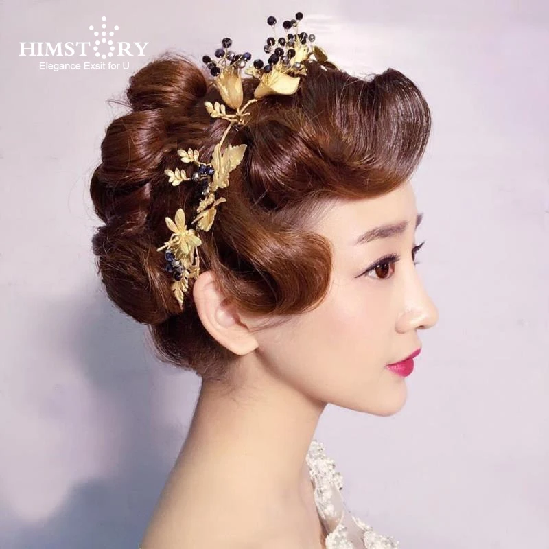 Himstory Vintage Bridal Hairband Wedding Tiara Crown Gold Butterfly Leaf Black Headband Baroque Crown Wedding Dress Accessories
Himstory Vintage Bridal Hairband Wedding Tiara Crown Gold Butterfly Leaf Black Headband Baroque Crown Wedding Dress Accessories