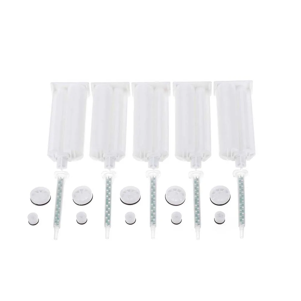 5Pcs/Set AB 50ml 4:1 Glue Cartridge Manual Dispense Cartridge Tube Disposable Epoxy Resin Dual Glue Cartridge with Mixing Nozzl
5Pcs/Set AB 50ml 4:1 Glue Cartridge Manual Dispense Cartridge Tube Disposable Epoxy Resin Dual Glue Cartridge with Mixing Nozzl