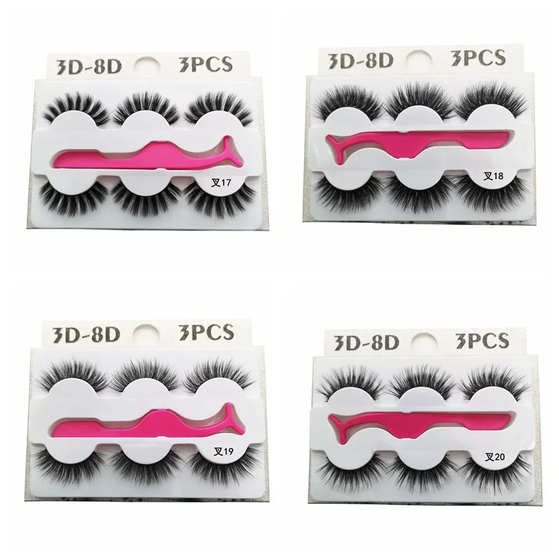 Natural Long Crisscross 3 Pairs 3D Mink Eye Lashes Wholesale False Eyelashes Fake Eyelash with Tweezers 50packs
Natural Long Crisscross 3 Pairs 3D Mink Eye Lashes Wholesale False Eyelashes Fake Eyelash with Tweezers 50packs