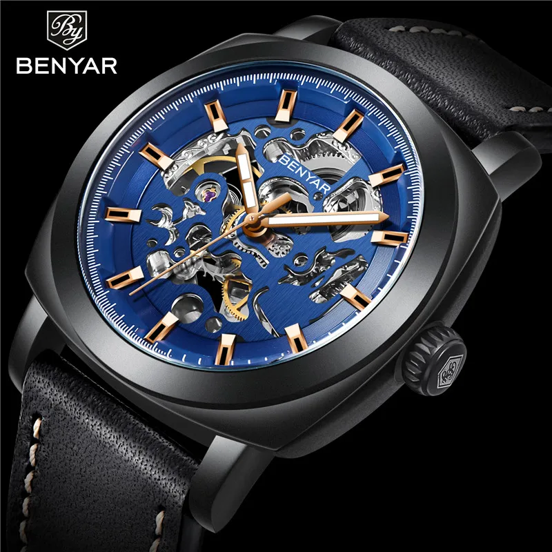 BENYAR Men's Watches New Top Brand Casual Fashion Automatic Mechanical Watch Men Waterproof Sport Leather Clock Relogio Masculin
BENYAR Men's Watches New Top Brand Casual Fashion Automatic Mechanical Watch Men Waterproof Sport Leather Clock Relogio Masculin
